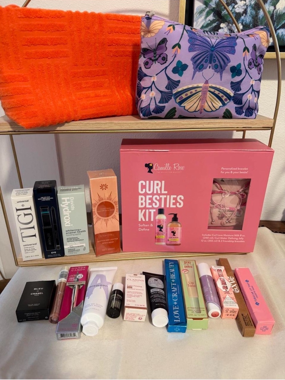 Makeup, hair care skincare bundle